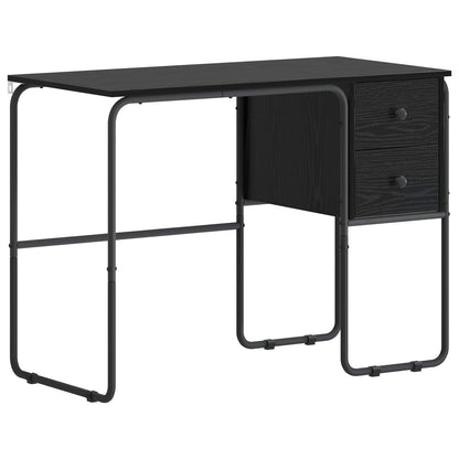 Bureau met opbergruimte Zwart eiken 100 x 50 x 75 cm