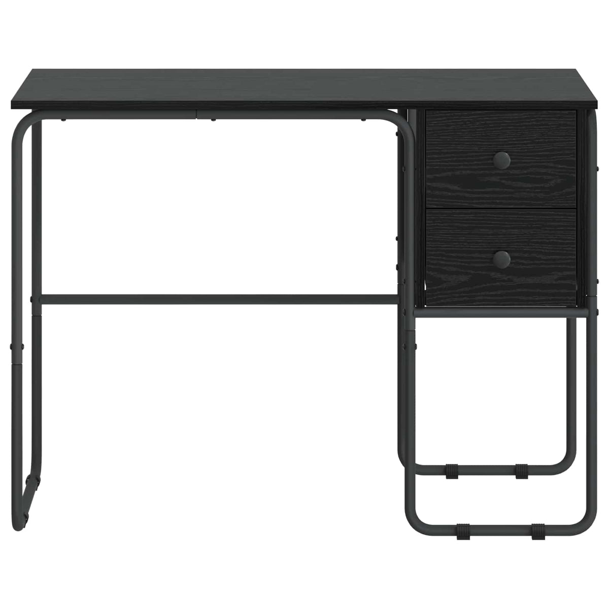 Bureau met opbergruimte Zwart eiken 100 x 50 x 75 cm