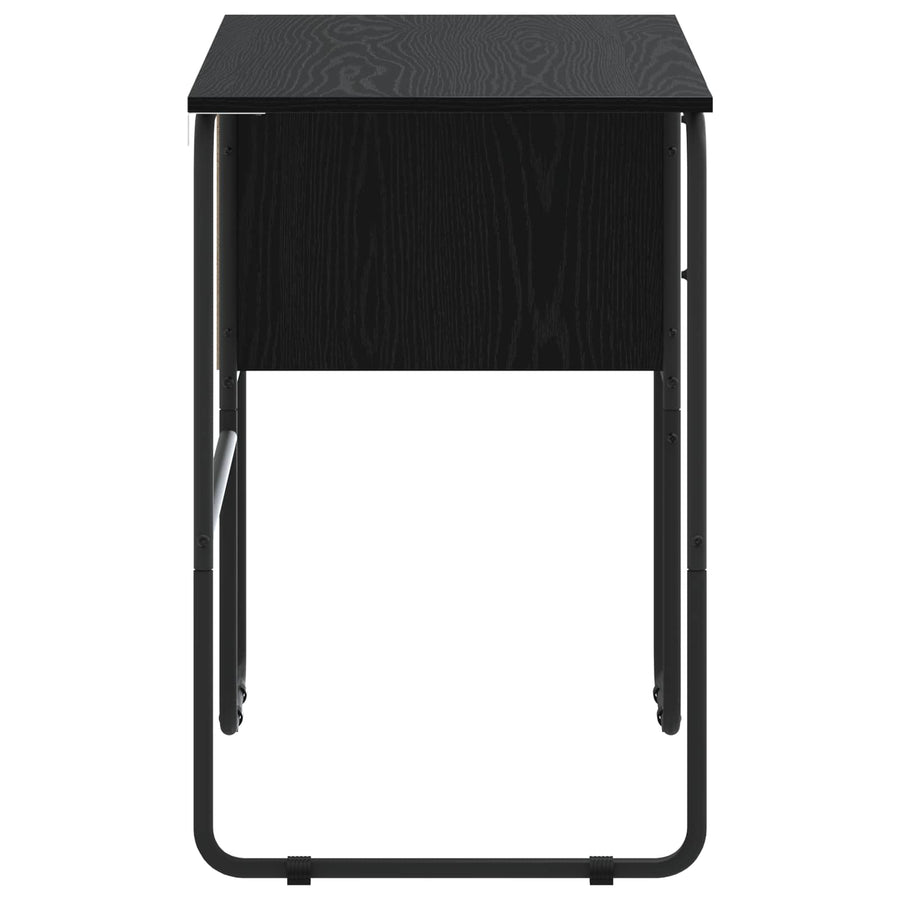 Bureau met opbergruimte Zwart eiken 100 x 50 x 75 cm