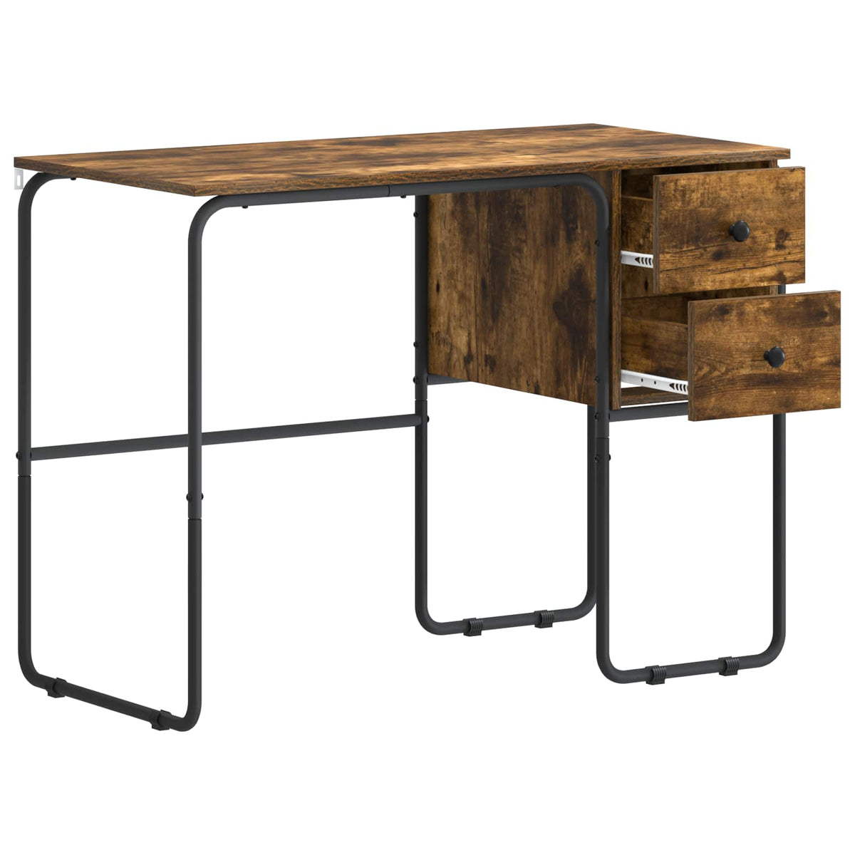 Bureau met opbergruimte Gerookt eiken 100 x 50 x 75 cm