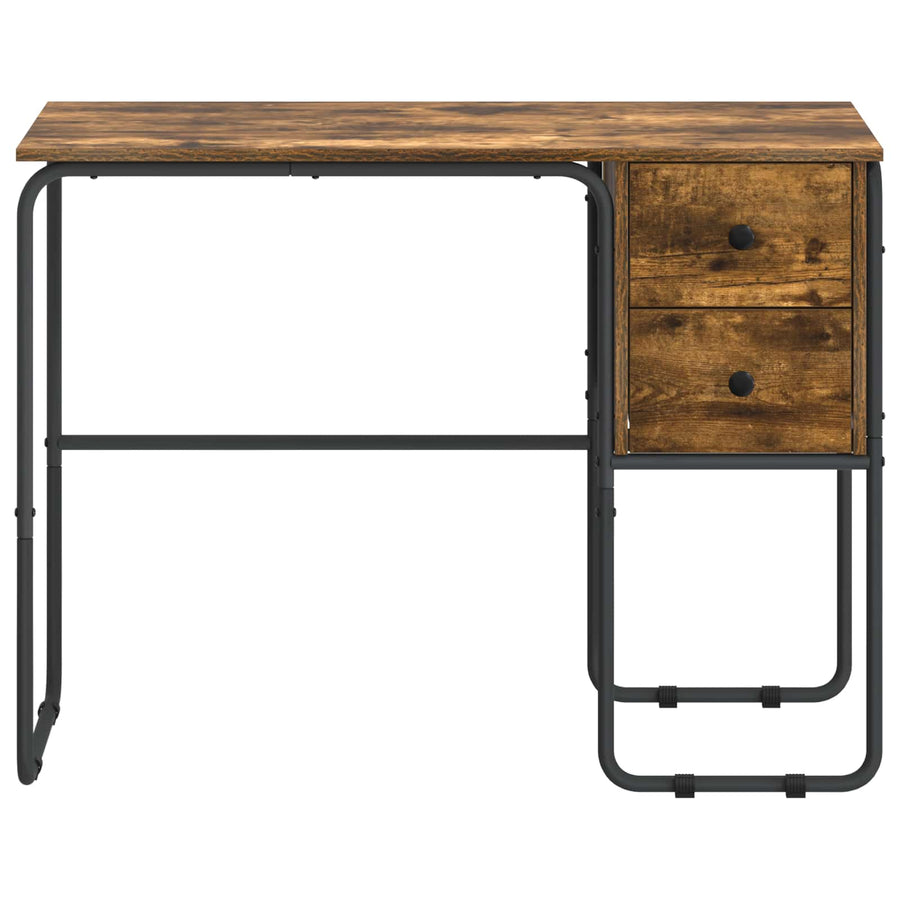 Bureau met opbergruimte Gerookt eiken 100 x 50 x 75 cm