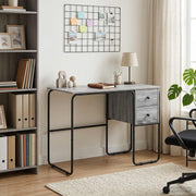 Bureau 100x50x75 cm grijs Sonoma met 2 laden