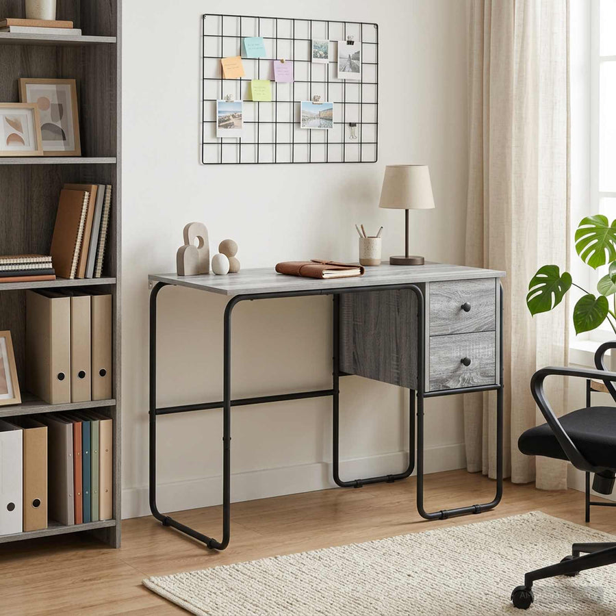 Bureau met opbergruimte Grijs Sonoma 100 x 50 x 75 cm