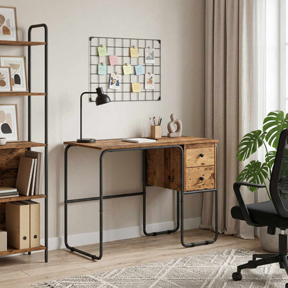 Bureau met opbergruimte Eikenhout 100 x 50 x 75 cm