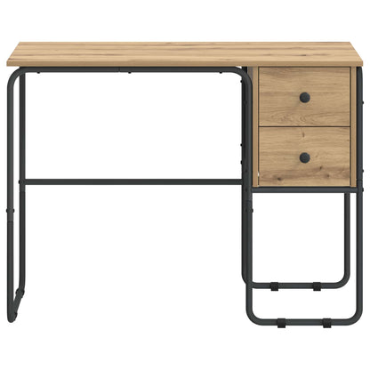 Bureau met opbergruimte Artisanaal eiken 100 x 50 x 75 cm