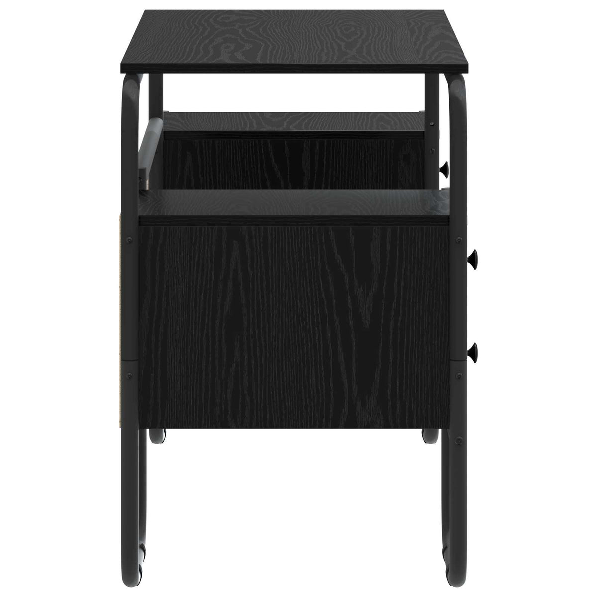 Bureau met opbergruimte Zwart eiken 145 x 50 x 75 cm