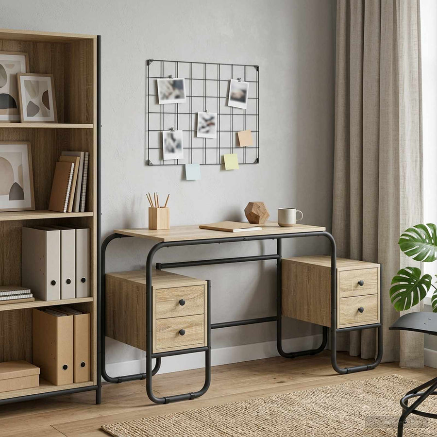Bureau met opbergruimte Sonoma Eiken 145 x 50 x 75 cm