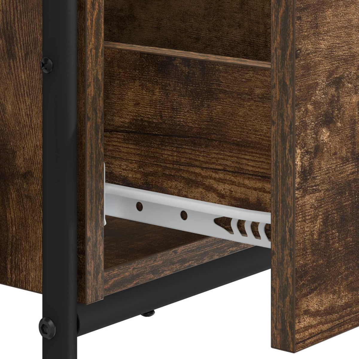Bureau met opbergruimte Gerookt eiken 145 x 50 x 75 cm
