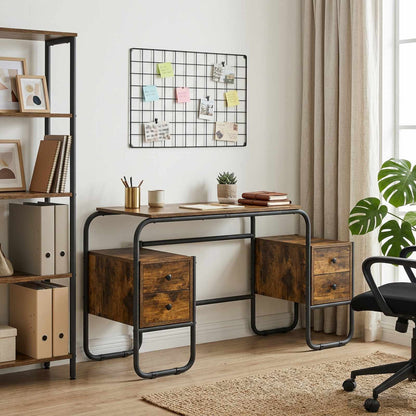Bureau met opbergruimte Gerookt eiken 145 x 50 x 75 cm