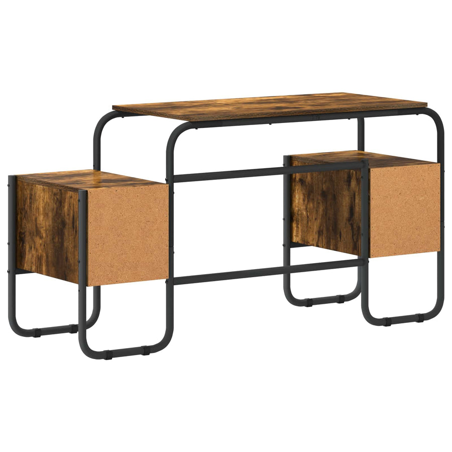 Bureau met opbergruimte Gerookt eiken 145 x 50 x 75 cm