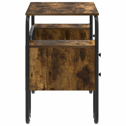 Bureau met opbergruimte Gerookt eiken 145 x 50 x 75 cm