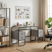 Bureau Grijs Sonoma 145x50x75 cm met 4 lades