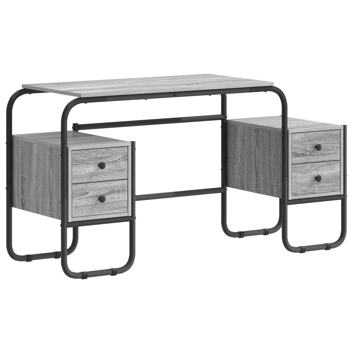 Bureau met opbergruimte Grijs Sonoma 145 x 50 x 75 cm