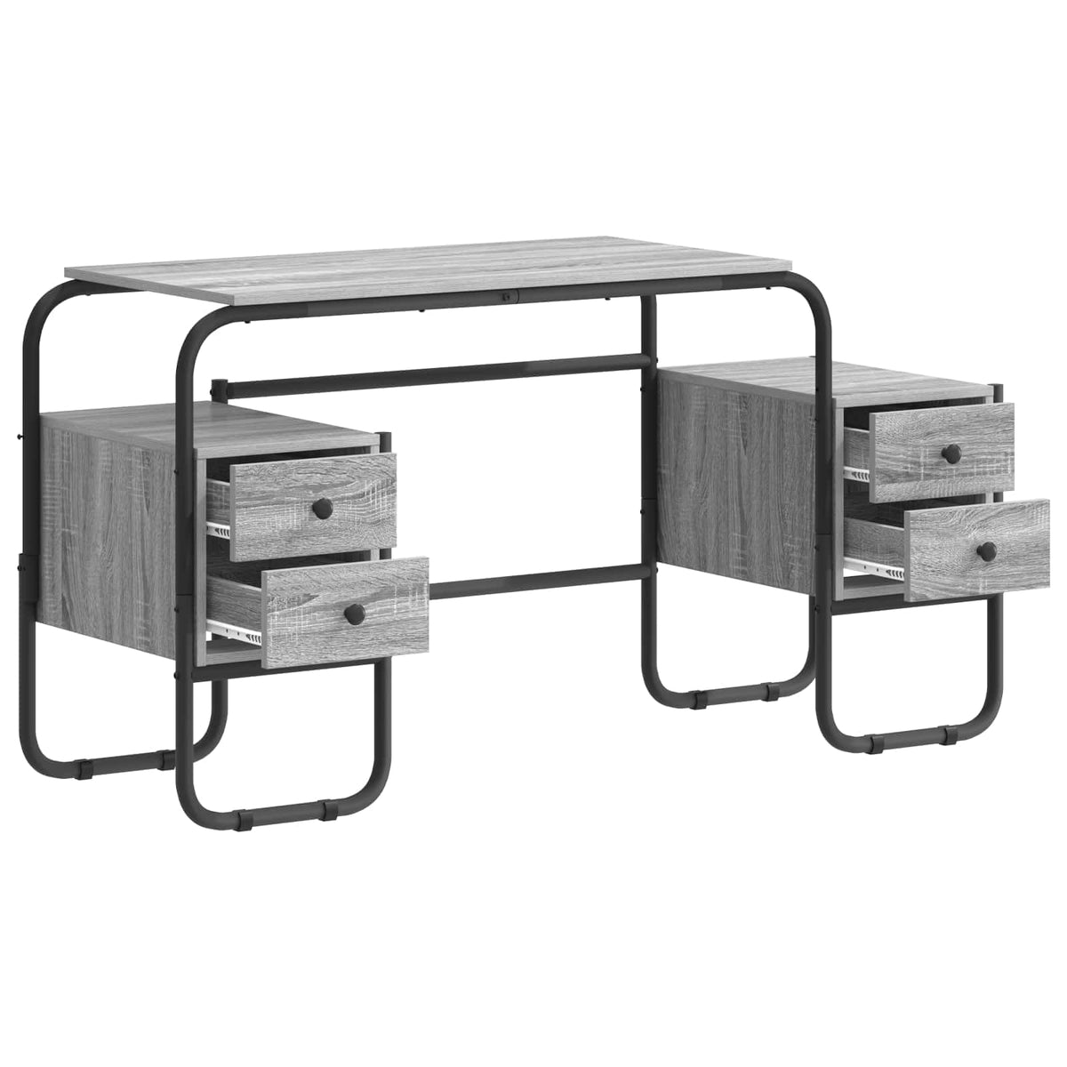 Bureau met opbergruimte Grijs Sonoma 145 x 50 x 75 cm