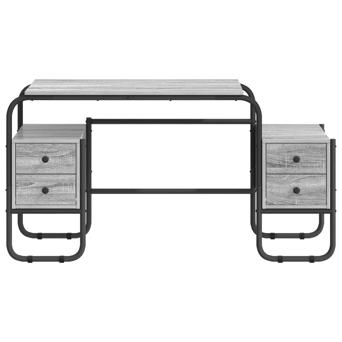 Bureau met opbergruimte Grijs Sonoma 145 x 50 x 75 cm