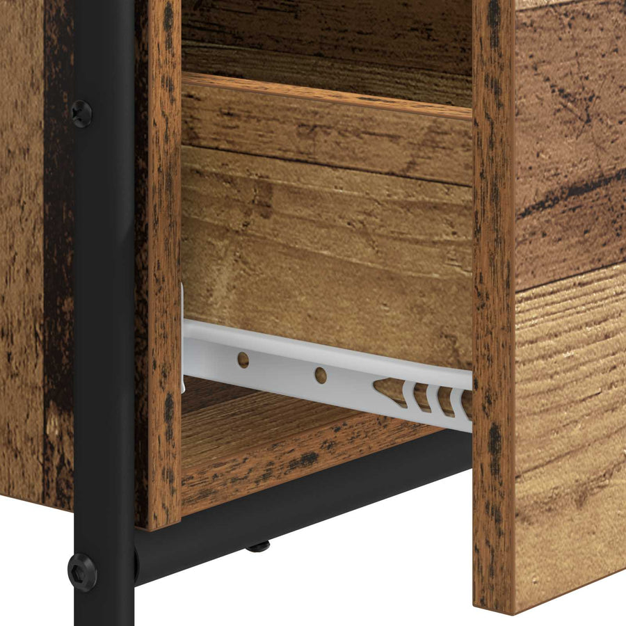 Bureau met opbergruimte Oud hout 145 x 50 x 75 cm