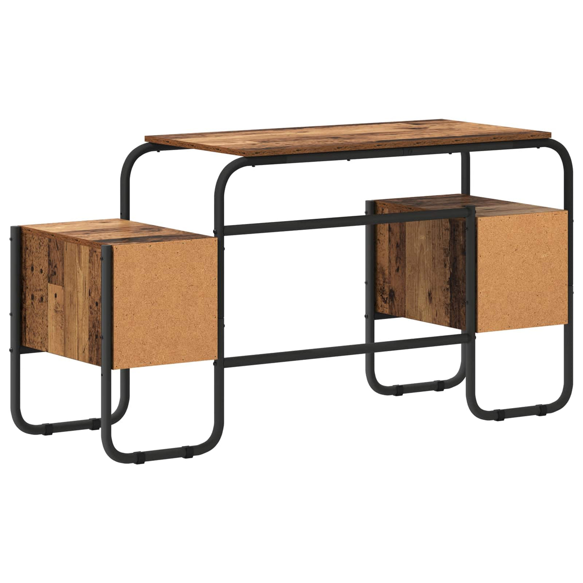 Bureau met opbergruimte Oud hout 145 x 50 x 75 cm