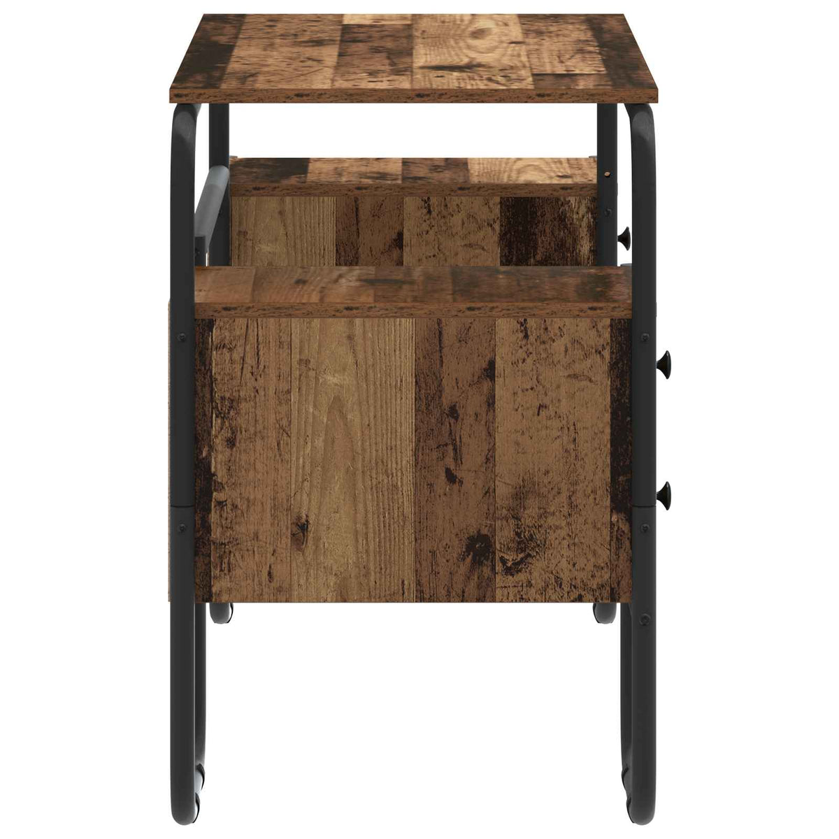 Bureau met opbergruimte Oud hout 145 x 50 x 75 cm