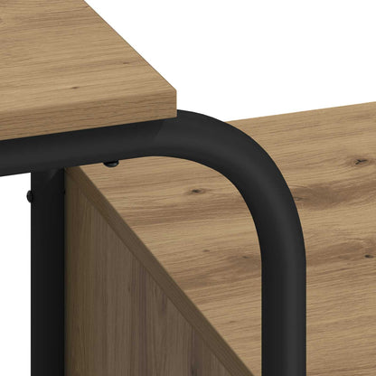 Bureau met opbergruimte Artisanaal eiken 145 x 50 x 75 cm