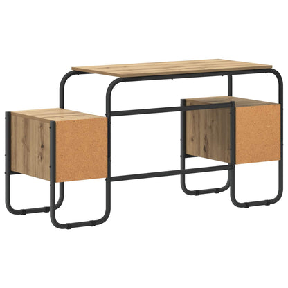 Bureau met opbergruimte Artisanaal eiken 145 x 50 x 75 cm