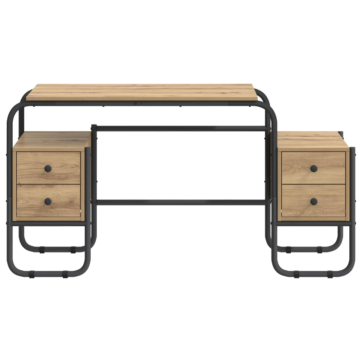 Bureau met opbergruimte Artisanaal eiken 145 x 50 x 75 cm