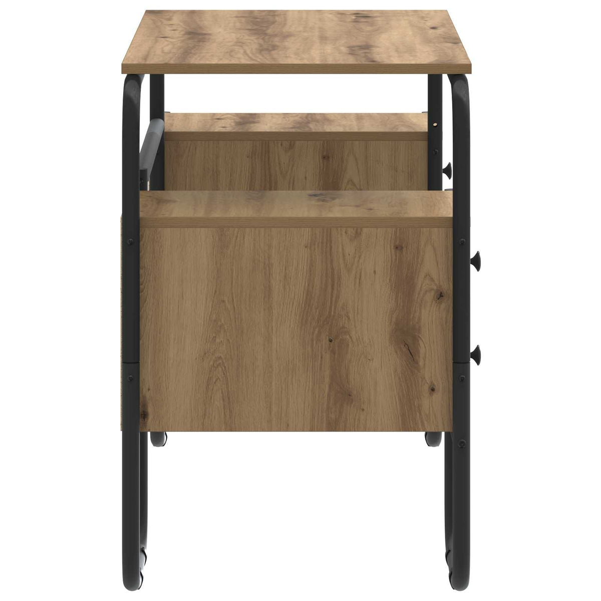 Bureau met opbergruimte Artisanaal eiken 145 x 50 x 75 cm