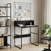 Bureau met opbergruimte zwart eiken 60x50x91 cm