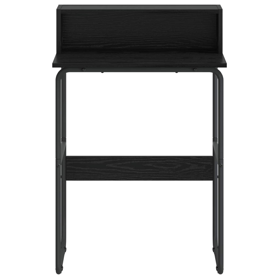 Bureau met opbergruimte Zwart eiken 60 x 50 x 91 cm