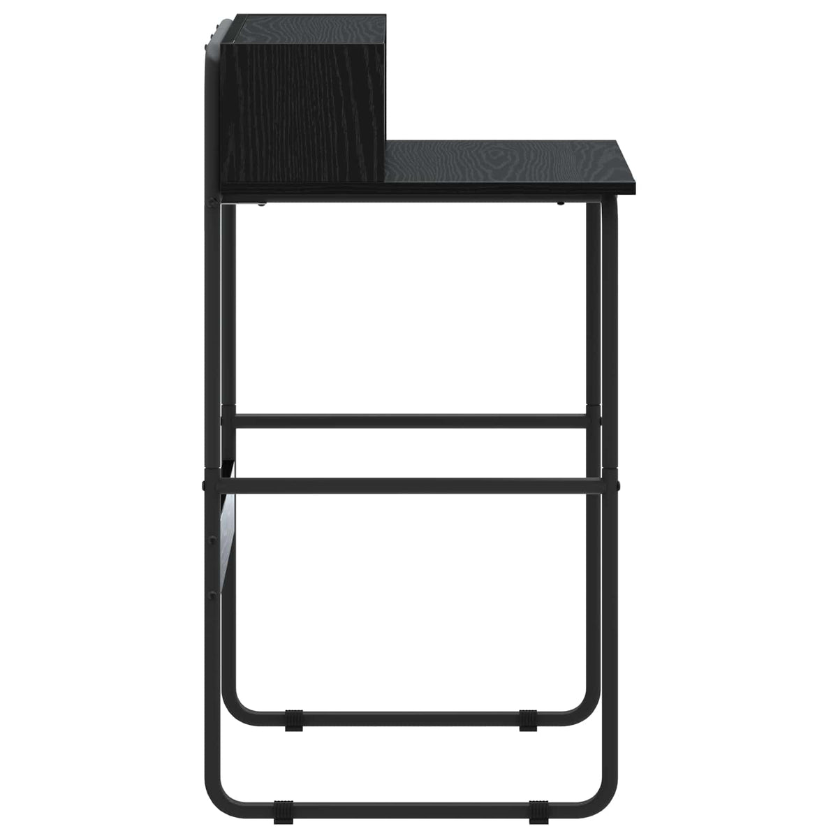Bureau met opbergruimte Zwart eiken 60 x 50 x 91 cm