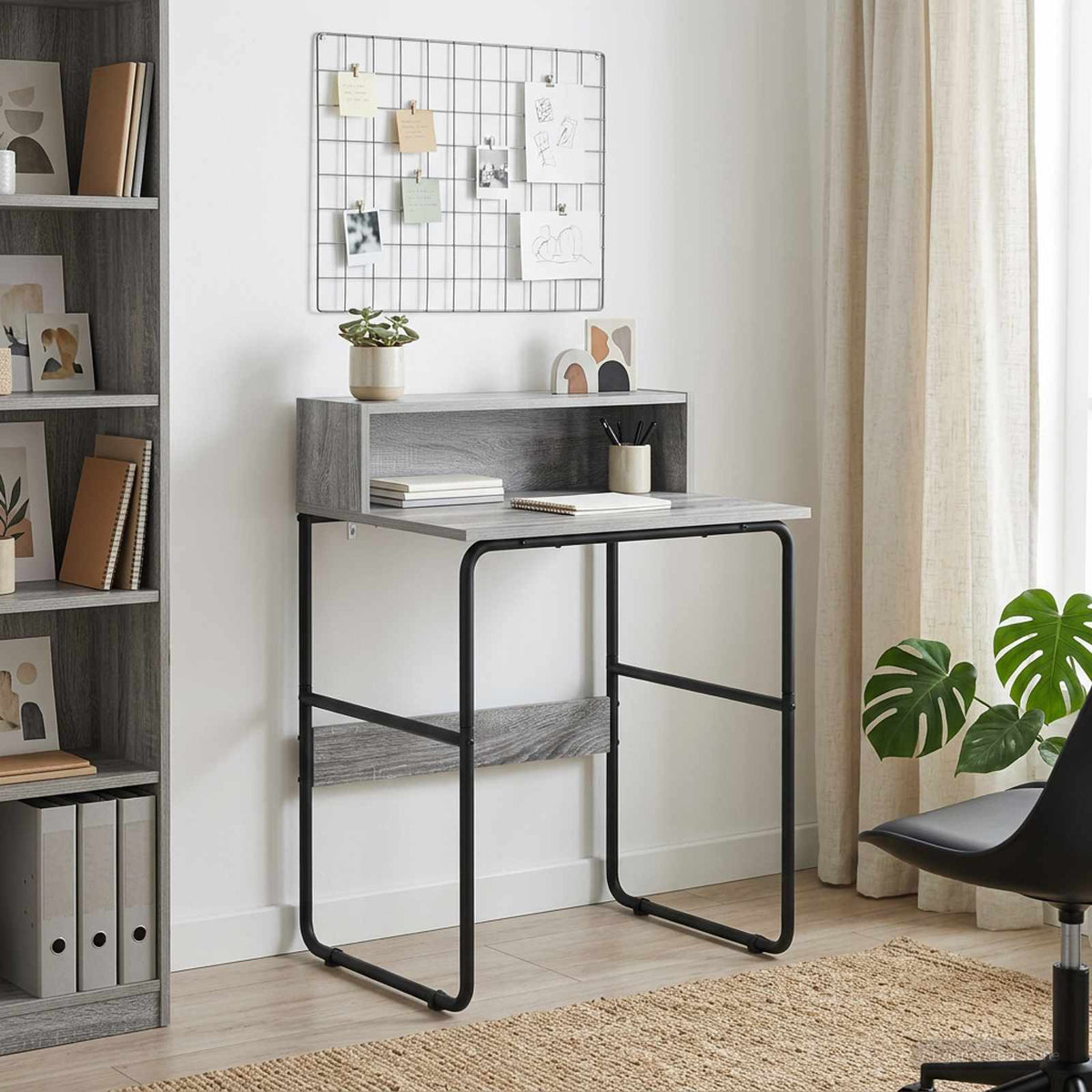Bureau met opbergruimte Grijs Sonoma 60 x 50 x 91 cm