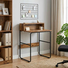Bureau 60x50x91 cm bewerkt hout staal