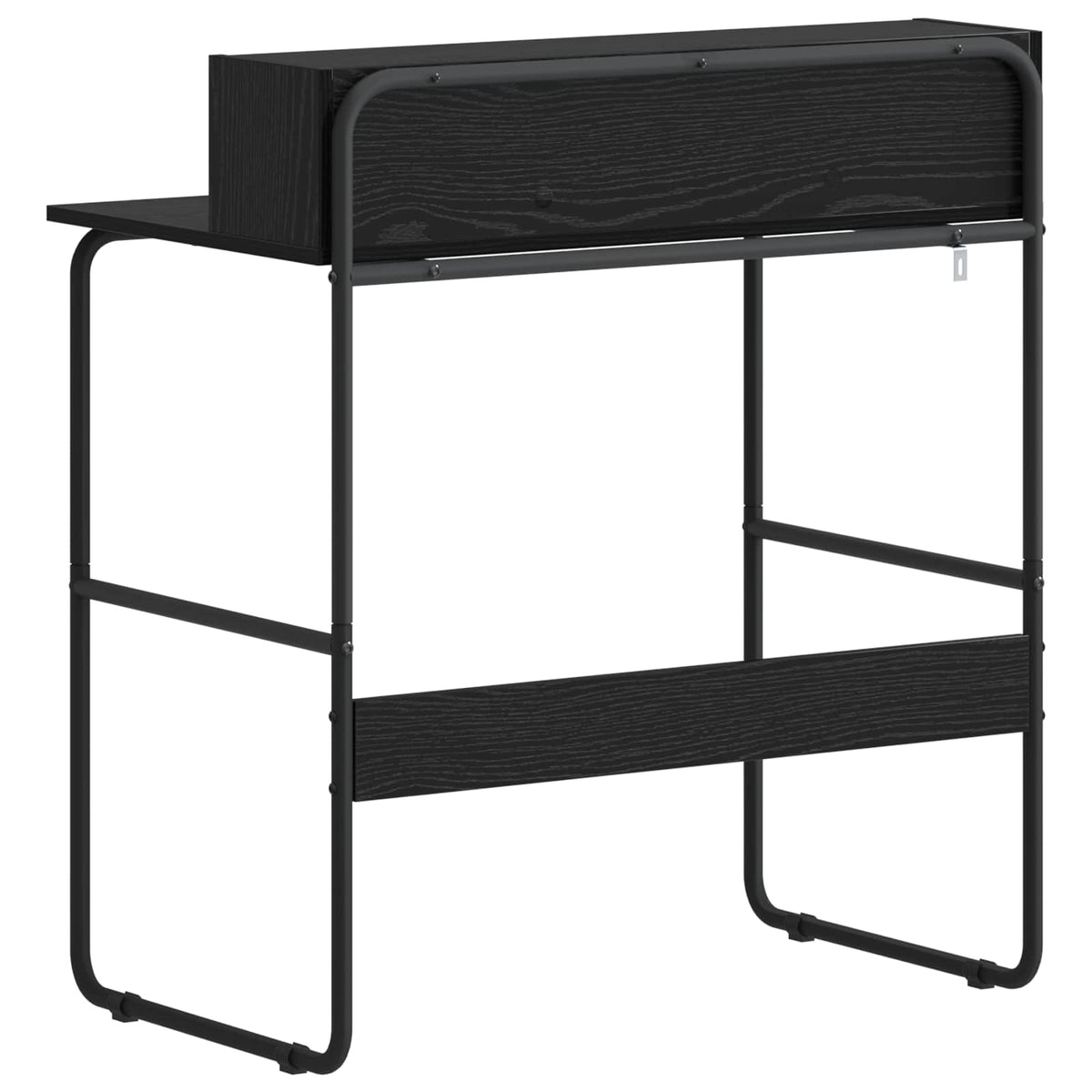 Bureau met opbergruimte Zwart eiken 80 x 50 x 91 cm