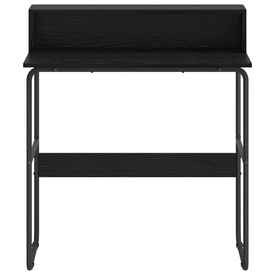 Bureau met opbergruimte Zwart eiken 80 x 50 x 91 cm