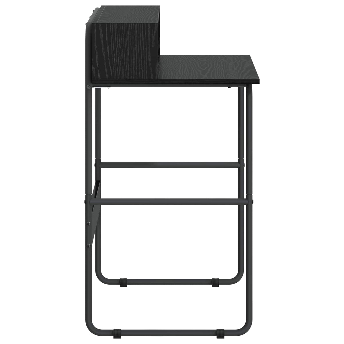Bureau met opbergruimte Zwart eiken 80 x 50 x 91 cm