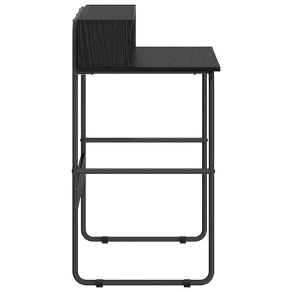 Bureau met opbergruimte Zwart eiken 80 x 50 x 91 cm