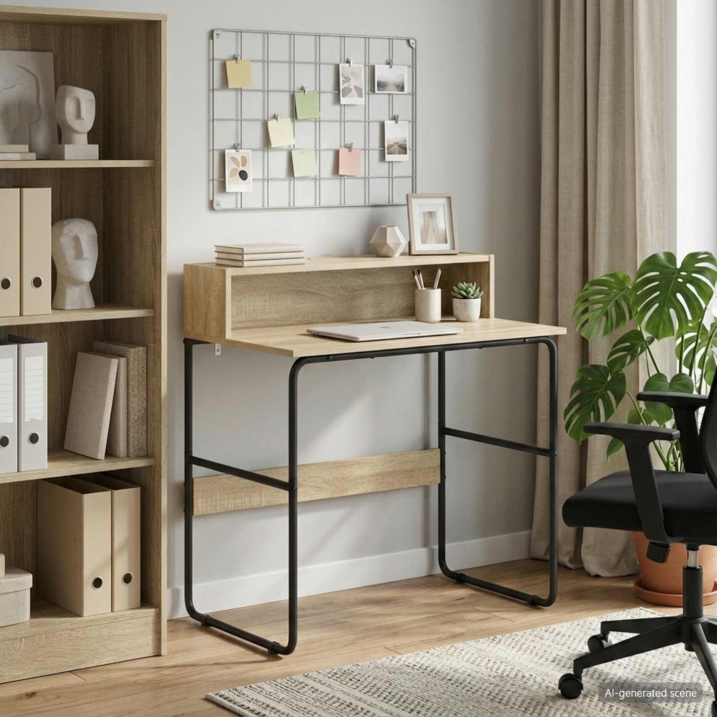 Bureau met opbergruimte Sonoma Eiken 80 x 50 x 91 cm