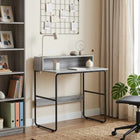 Bureau met opbergruimte 80x50x91 cm grijs