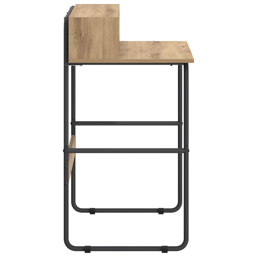 Bureau met opbergruimte Artisanaal eiken 80 x 50 x 91 cm