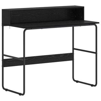 Bureau met opbergruimte Zwart eiken 100 x 50 x 91 cm