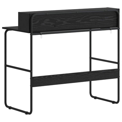 Bureau met opbergruimte Zwart eiken 100 x 50 x 91 cm