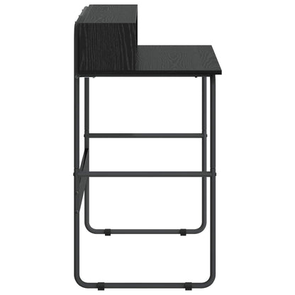 Bureau met opbergruimte Zwart eiken 100 x 50 x 91 cm
