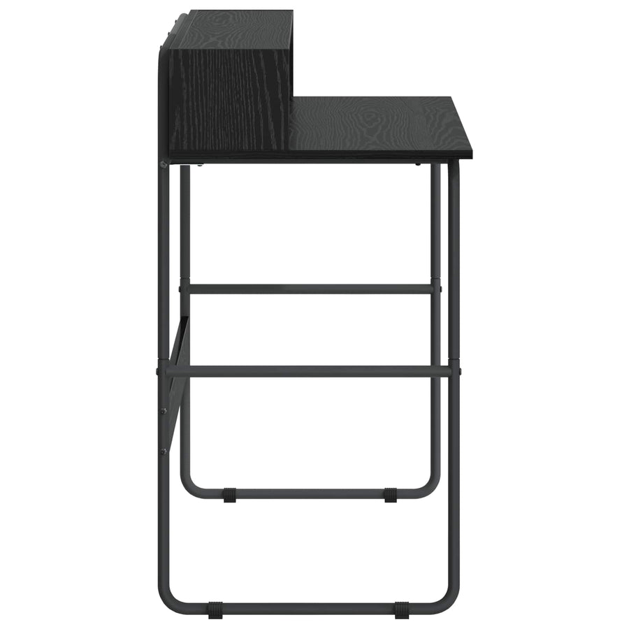Bureau met opbergruimte Zwart eiken 100 x 50 x 91 cm