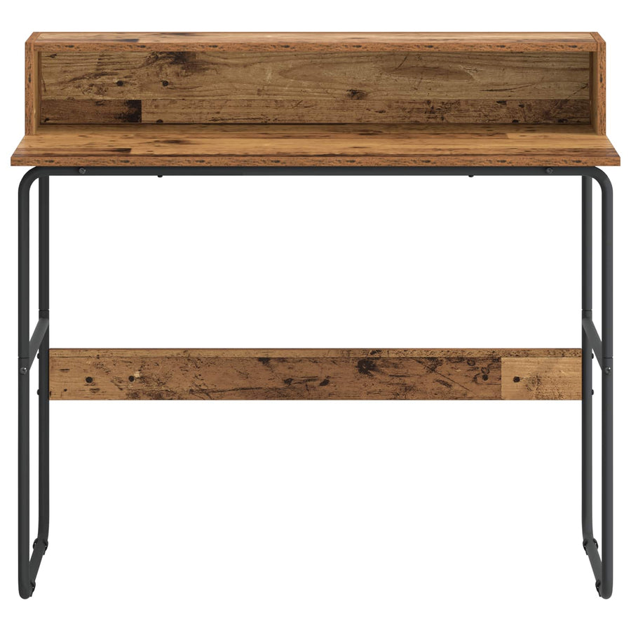 Bureau met opbergruimte Oud hout 100 x 50 x 91 cm