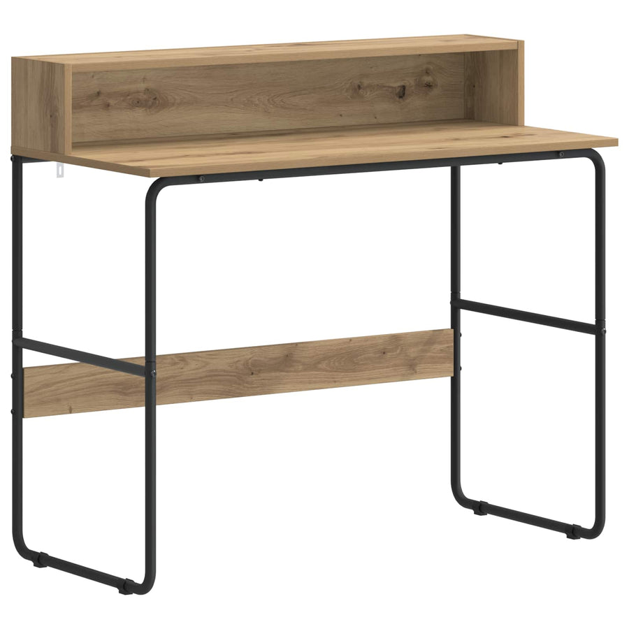 Bureau met opbergruimte Artisanaal eiken 100 x 50 x 91 cm