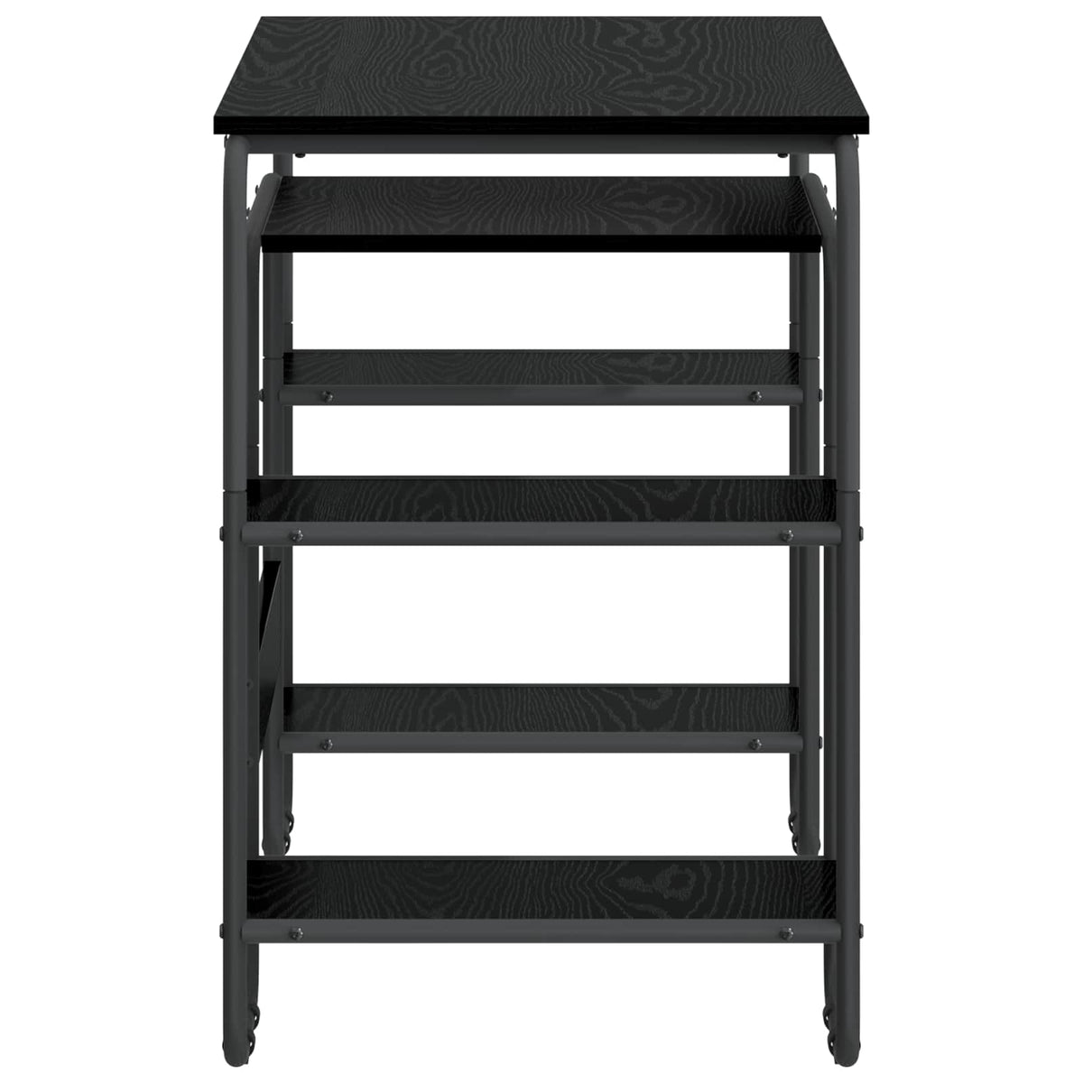Bureau met opbergruimte Zwart eiken 113.5 x 52 x 75.5 cm