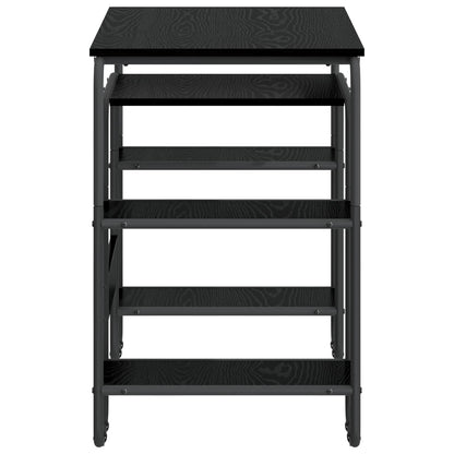 Bureau met opbergruimte Zwart eiken 113.5 x 52 x 75.5 cm