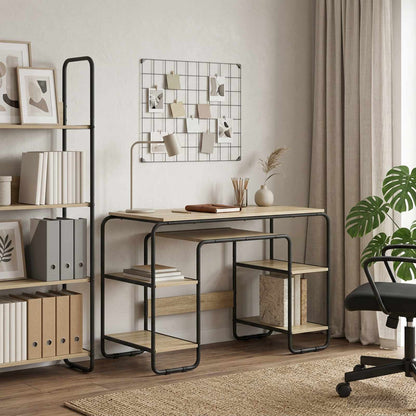 Bureau met opbergruimte Sonoma Eiken 113.5 x 52 x 75.5 cm