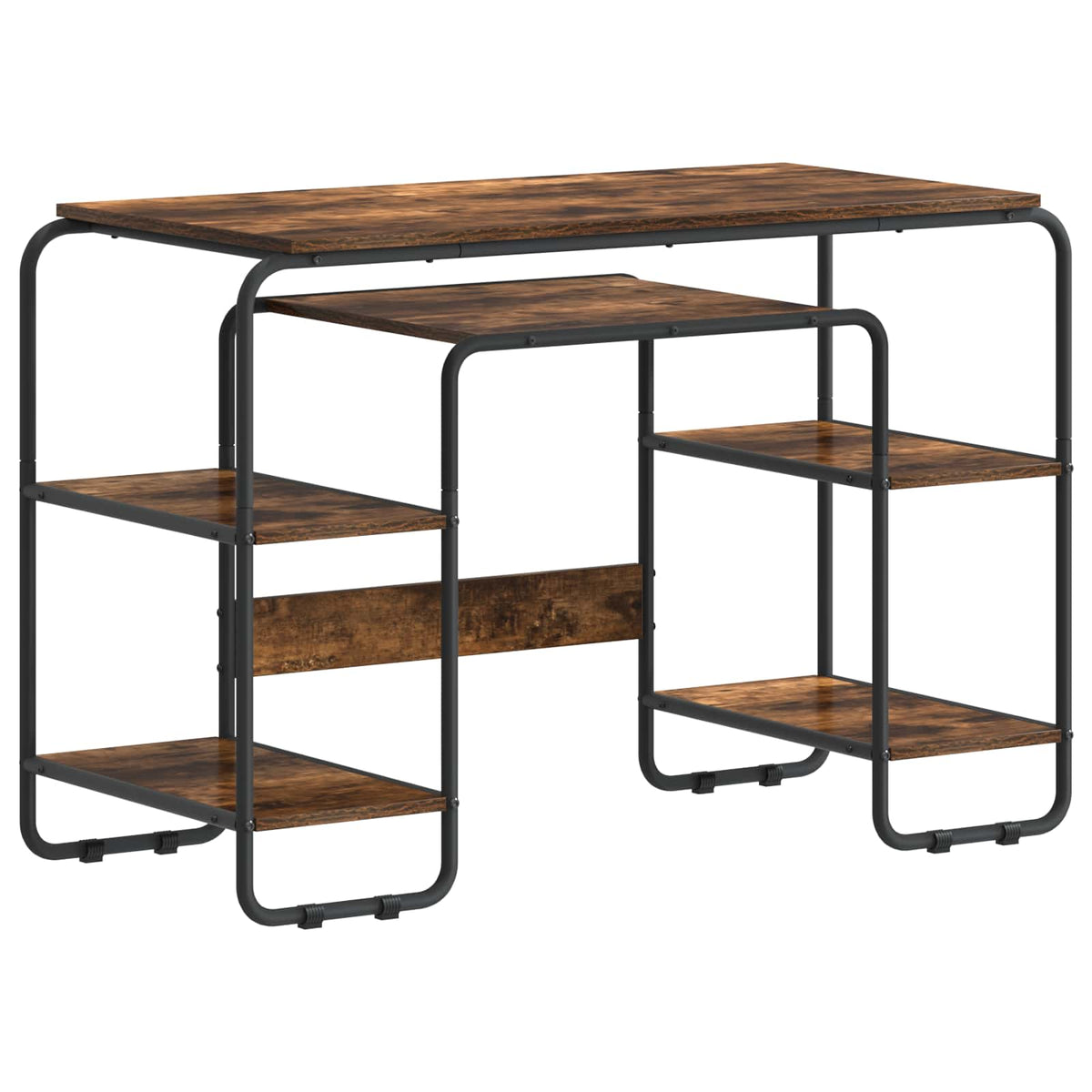 Bureau met opbergruimte Gerookt eiken 113.5 x 52 x 75.5 cm