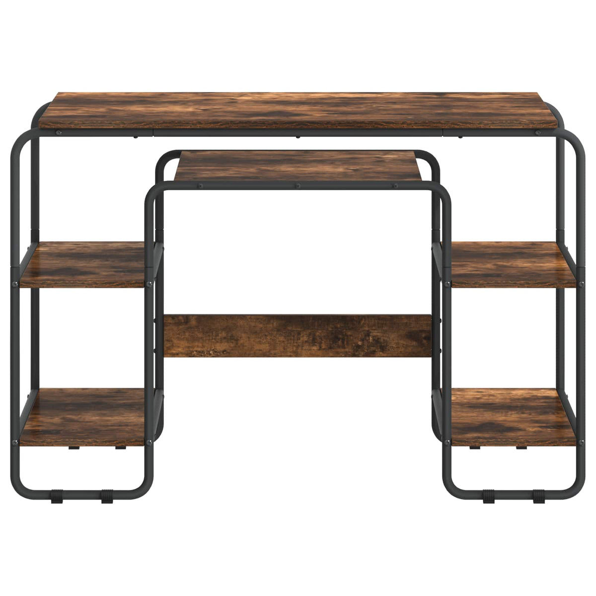 Bureau met opbergruimte Gerookt eiken 113.5 x 52 x 75.5 cm