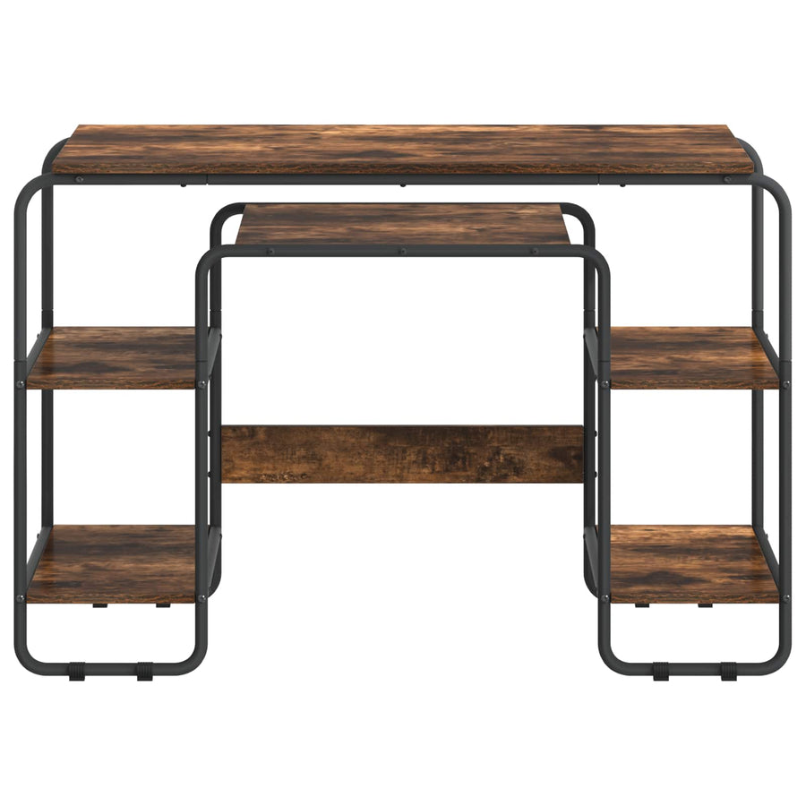 Bureau met opbergruimte Gerookt eiken 113.5 x 52 x 75.5 cm